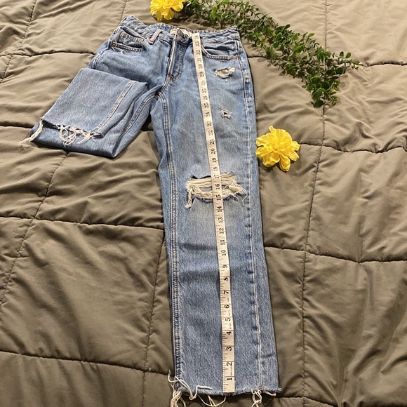 Garage denim ex-boyfriend, ripped, 4 button jeans size - 00 :) - Picture 4 of 8